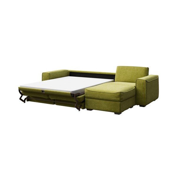 Oliwkowa sofa rozkładana z wielofunkcyjnym szezlongiem MESONICA Munro, dł. 308 cm-image-2
