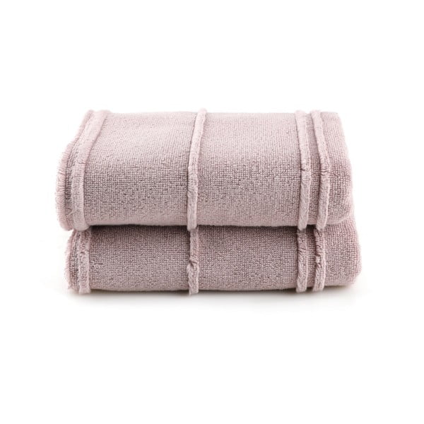 Różowe ręczniki frotte zestaw 2 szt. 50x90 cm Arden – Foutastic-image-2