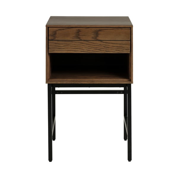 Stolik z blatem w dekorze dębu 40x45 cm Modica – Unique Furniture-image-2