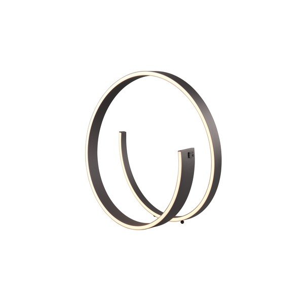 Czarna lampa stołowa LED ze sterowaniem głosowym/mobilną aplikacją i metalowym kloszem (wysokość 45 cm) Cinardi – CINQUE-image-2