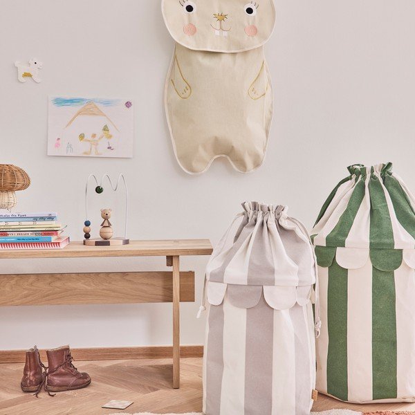 Kremowy tekstylny organizer wiszący 40x1x82 cm Darling Rabbit – OYOY Mini-image-1