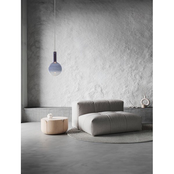 Niebieska szklana lampa wisząca LED ze ściemniaczem ø 25 cm Nostos – Nova Luce-image-1