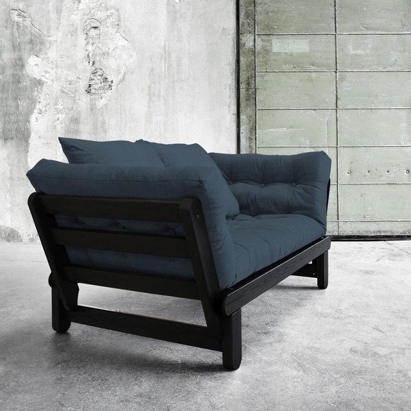 Sofa rozkładana Beat Black/Deep Blue-image-3
