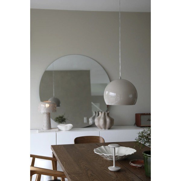 Szarobeżowa lampa wisząca z metalowym kloszem ø 28 cm Pop – Markslöjd-image-1