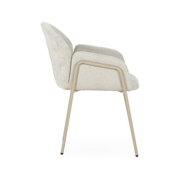 Beżowe tapicerowane fotele jadalniane zestaw 2 szt. Aslin – MOME-image-3