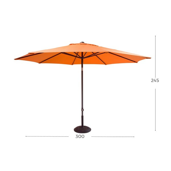 Pomarańczowy parasol ogrodowy Hartman Solar, ø 300 cm-image-1