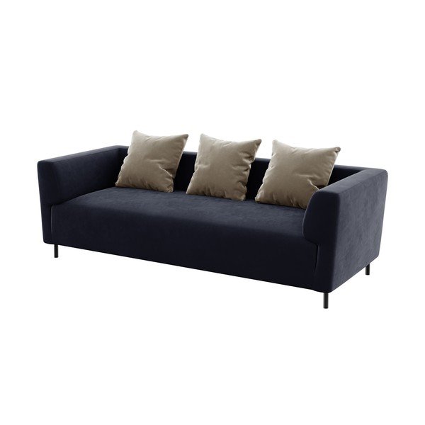 Granatowa aksamitna sofa Ghado Nosto-image-2