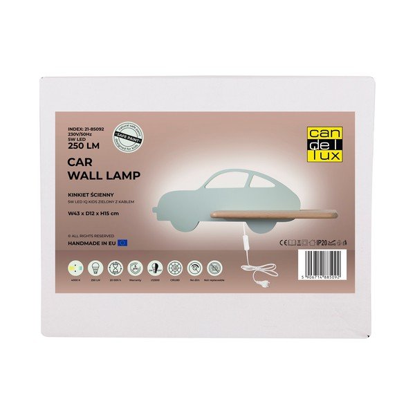Miętowa lampa dziecięca Car – Candellux Lighting-image-3