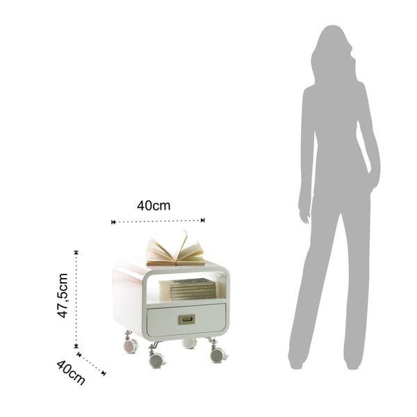 Biały szafka nocna Tomasucci Plano-image-2