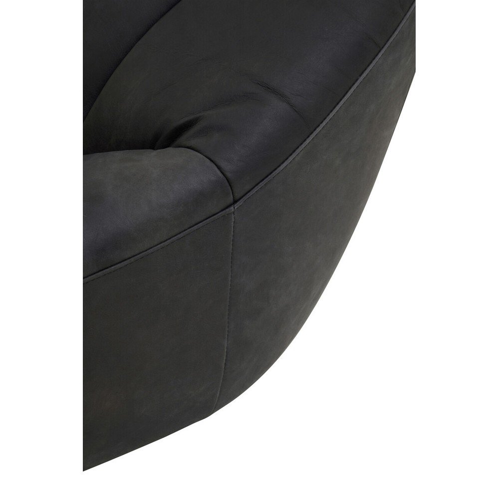 Czarny skórzany fotel Hoxton – Premier Housewares (zdjęcie 6)