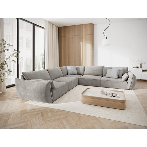 Jasnoszary narożnik (róg zmienny) Vanda – Mazzini Sofas-image-1
