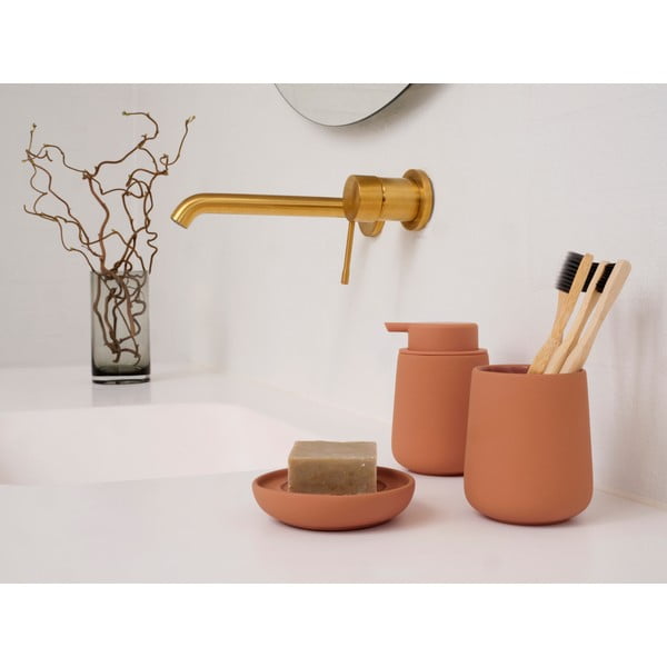 Pomarańczowy kamionkowy dozownik do mydła 250 ml Nova One – Zone-image-4