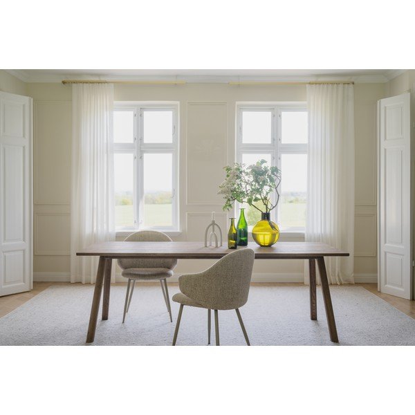 Rozkładany stół z litego drewna dębowego 95x220 cm Clapperton – Rowico-image-1