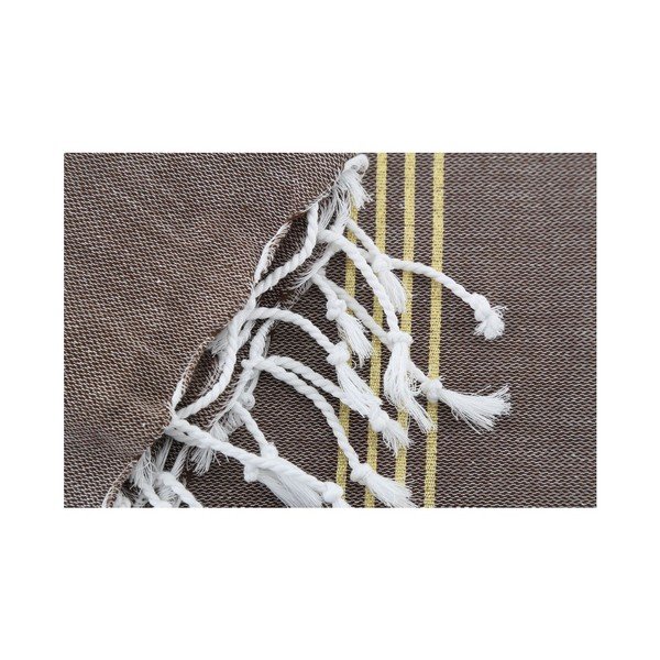 Ręcznik hammam Sultan Brown Gold, 100x180 cm-image-3