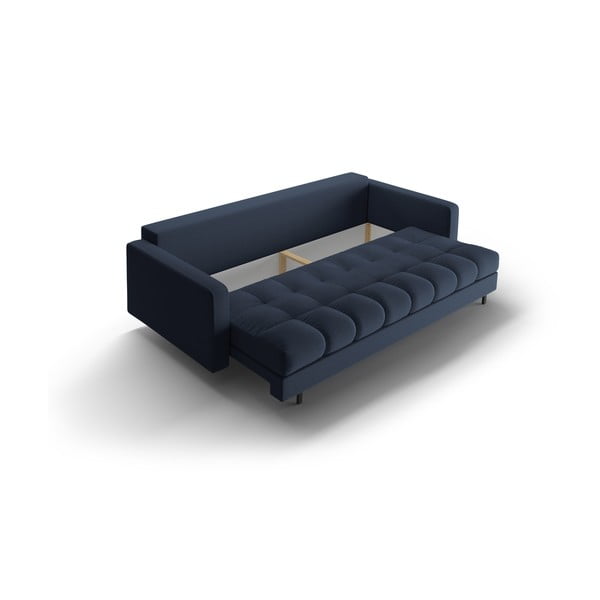 Ciemnoniebieska rozkładana sofa ze schowkiem 222 cm Bali – Cosmopolitan Design-image-4