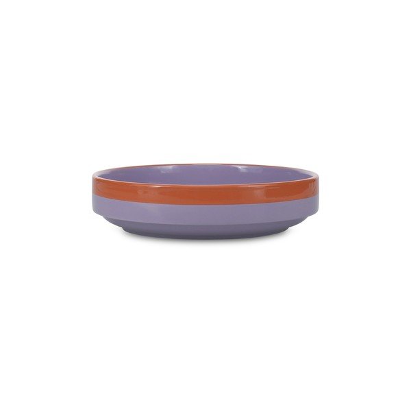 Pomarańczowa/fioletowa kamionkowa miska 1,2 l Duo – ONA-image-3