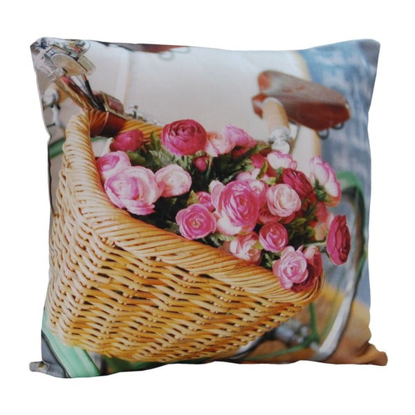 Poduszka Flowers in basket, 45x45 cm