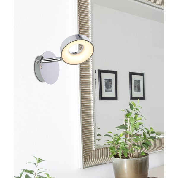 Kinkiet LED w kolorze srebra z połyskiem Isla – Candellux Lighting-image-1