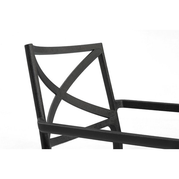 Czarne plastikowe krzesło ogrodowe Metalix – Keter-image-3