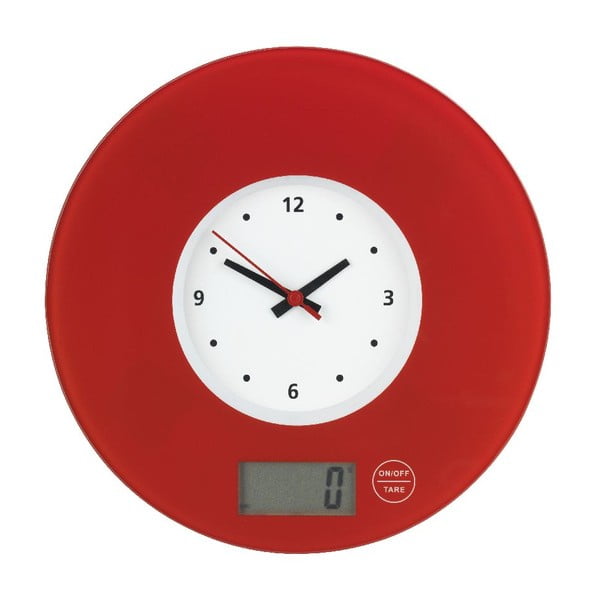 Czerwona waga kuchenna z zegarem Wenko Clock-image-2