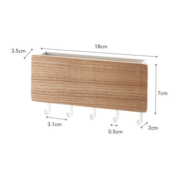 Biały wieszak na klucze z haczykami YAMAZAKI Rin-image-3