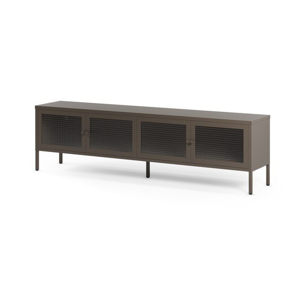 Szara metalowa szafka pod TV 160x50x35 cm Layna – Marckeric-image-4