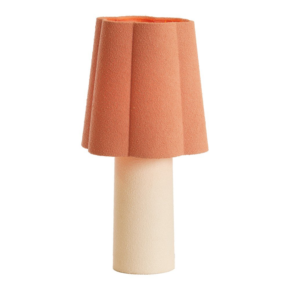 Łososiowa/kremowa lampa stołowa z tekstylnym kloszem (wysokość 50 cm) Musaby – Light & Living (zdjęcie 6)
