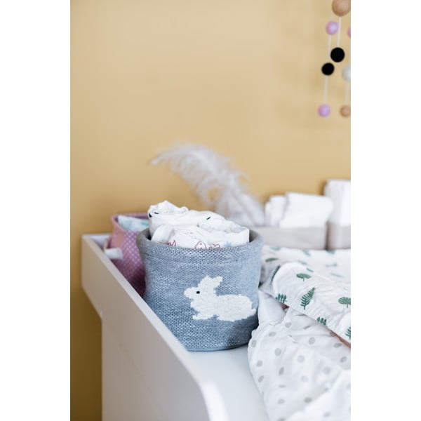 Szary bawełniany organizer Kindsgut Bunny, ø 16 cm-image-1