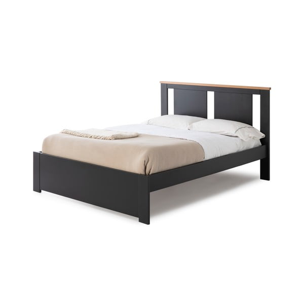 Ciemnoszare łóżko dwuosobowe ze stelażem 140x190 cm Enara – Marckeric-image-3