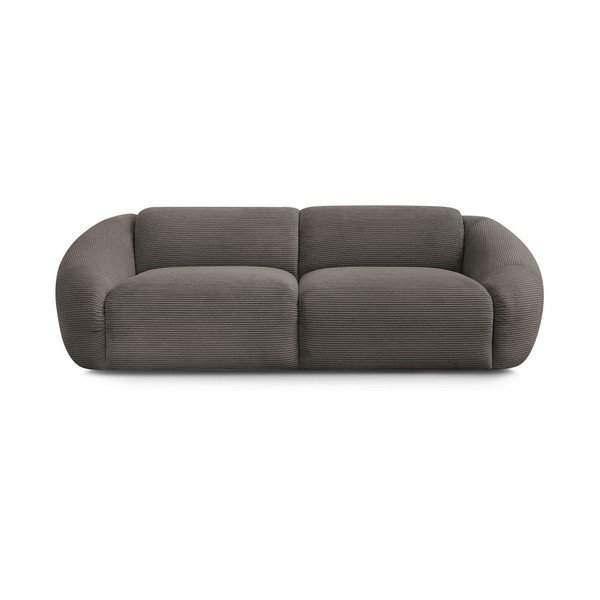 Szarobrązowa sztruksowa sofa 250 cm Tina – Bobochic Paris