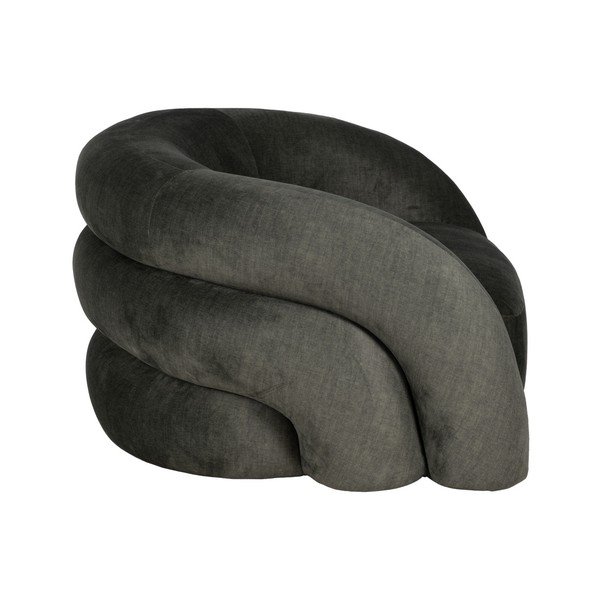 Ciemnozielony aksamitny fotel Archie – Ixia-image-2