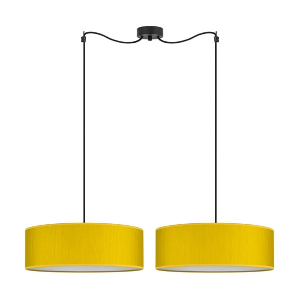 Żółta podwójna lampa wisząca Sotto Luce Doce XL, ⌀ 45 cm