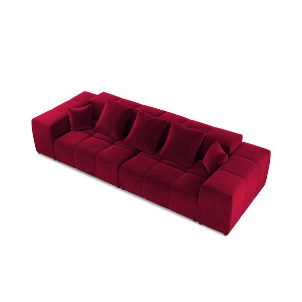 Czerwona aksamitna sofa 320 cm Rome Velvet – Cosmopolitan Design-image-3