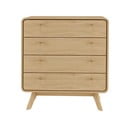 Wysoka komoda z drewna sosnowego w naturalnym kolorze 80x88 cm Cassie – Støraa