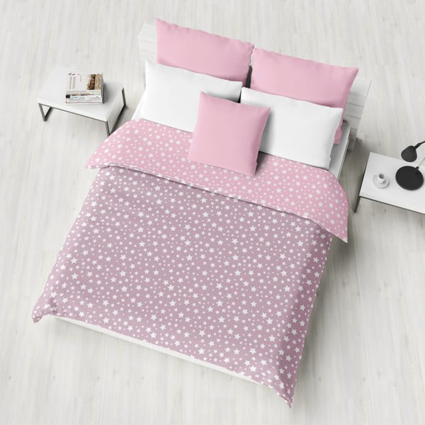Fioletowo-różowa lekka pikowana narzuta na łóżko Cassie Puro, 160x220 cm