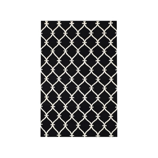 Ręcznie tkany dywan Kilim Belinda Black, 155x240 cm