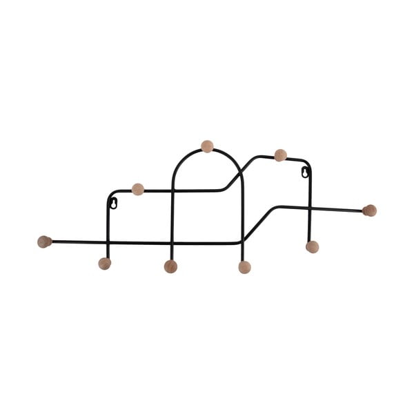 Czarny metalowy wieszak ścienny 71 cm Maze – PT LIVING