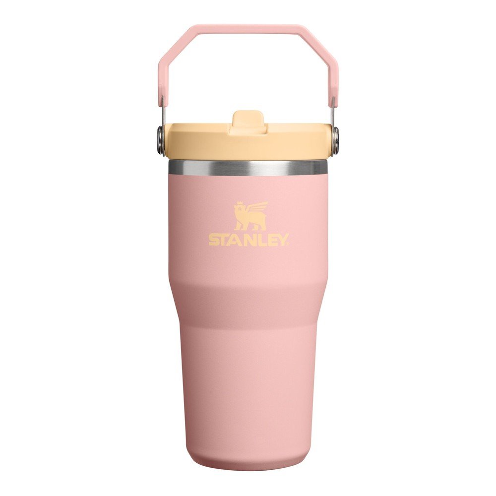 Brzoskwiniowy termos ze stali nierdzewnej 600 ml IceFlow™ Flip Straw 2.0 Tumbler Peach Rose – Stanley