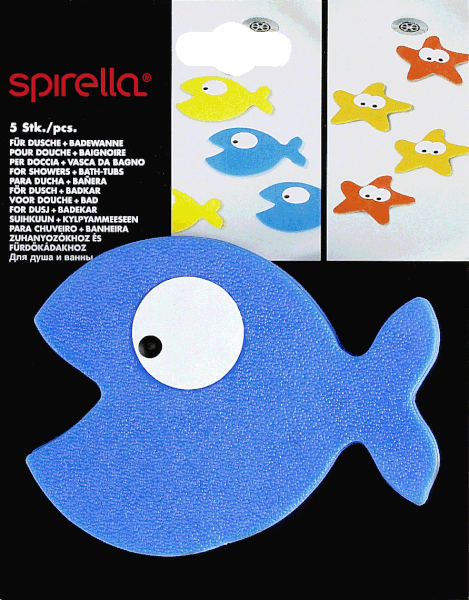 Dziecięce maty antypoślizgowe do wanny 5 szt. 10x13 cm Hungry – Spirella-image-1