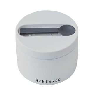 Biały pojemnik termiczny z łyżką Design Letters Homemade, wys. 9 cm
