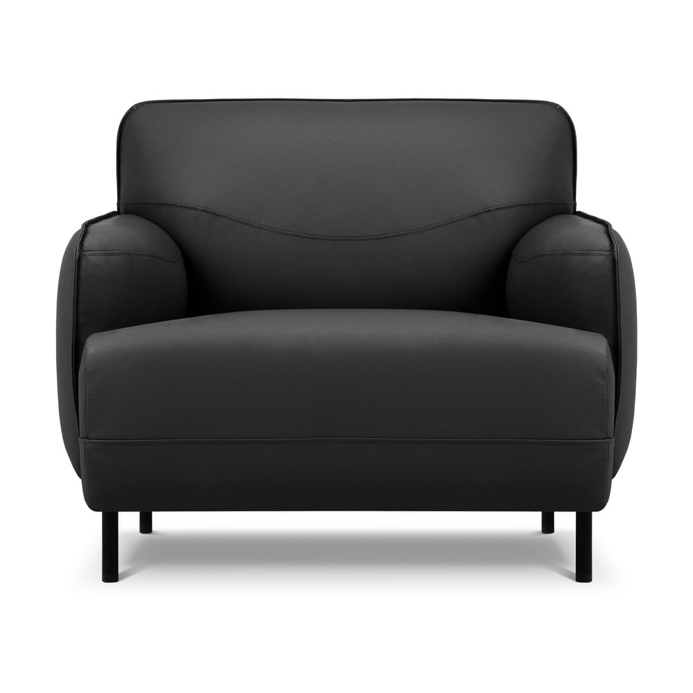 Ciemnoszary skórzany fotel Windsor & Co Sofas Neso