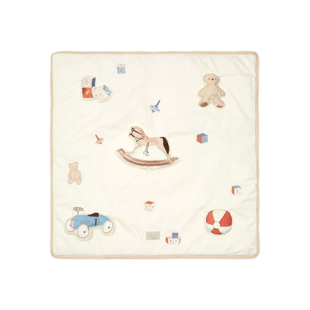 Beżowa mata do zabawy dla dzieci 80x80 cm Vintage Toys – Cam Cam Copenhagen