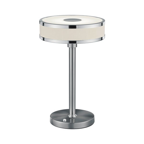 Lampa stołowa LED w srebrnym kolorze Trio Agento, wys. 32 cm