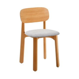 Zestaw 2 bukowych krzeseł z szarym siedziskiem Bonami Selection Miko
