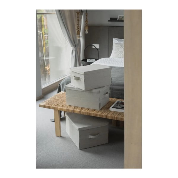 Czarny tekstylny pojemnik z pokrywką 35x26x19 cm Soft Storage – Bigso-image-4