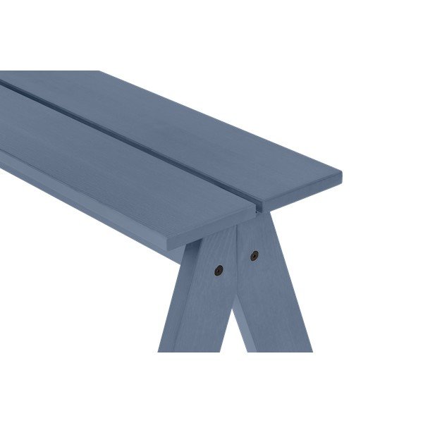 Niebieska drewniana ławka ogrodowa Navo – noo.ma-image-2