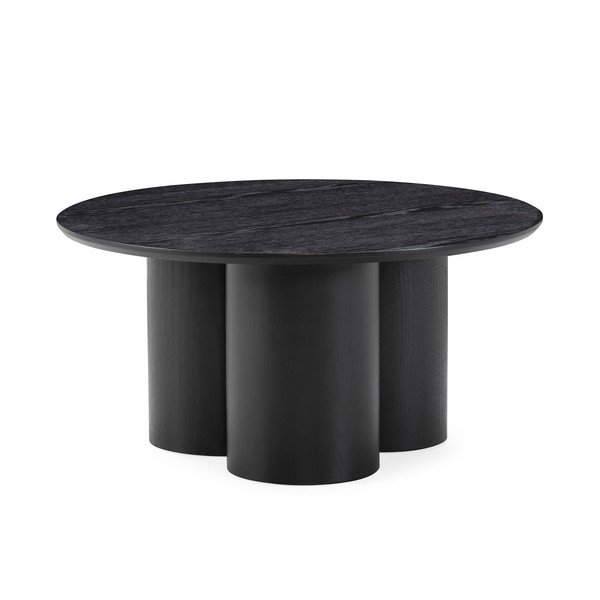 Czarny okrągły stolik ø 80 cm Lua – MOME