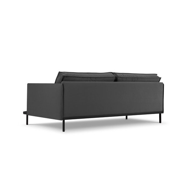 Ciemnoszara sofa z aksamitną powierzchnią Interieurs 86 Auguste-image-4
