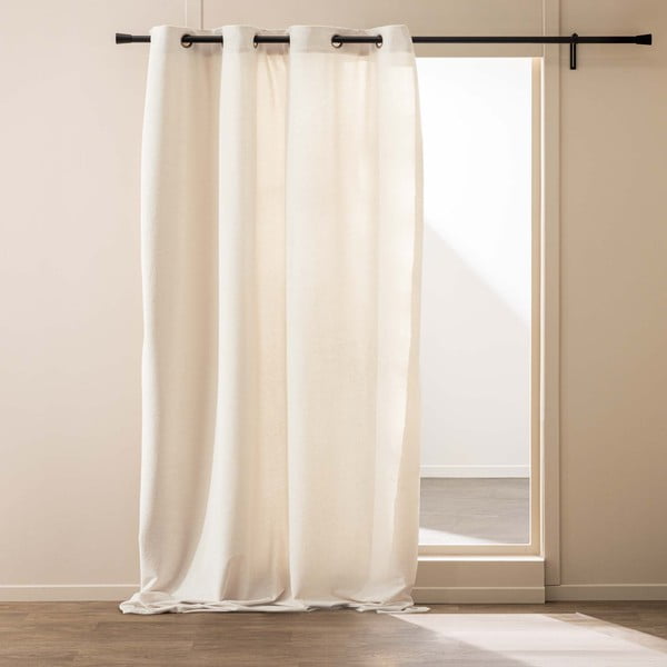 Kremowa zasłona z materiału bouclé 140x260 cm Winona – douceur d'intérieur