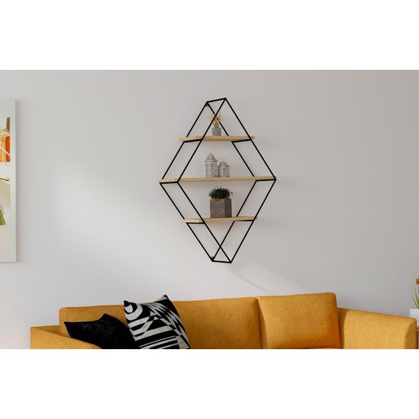 Czarna piętrowa półka Meho – Kalune Design-image-1